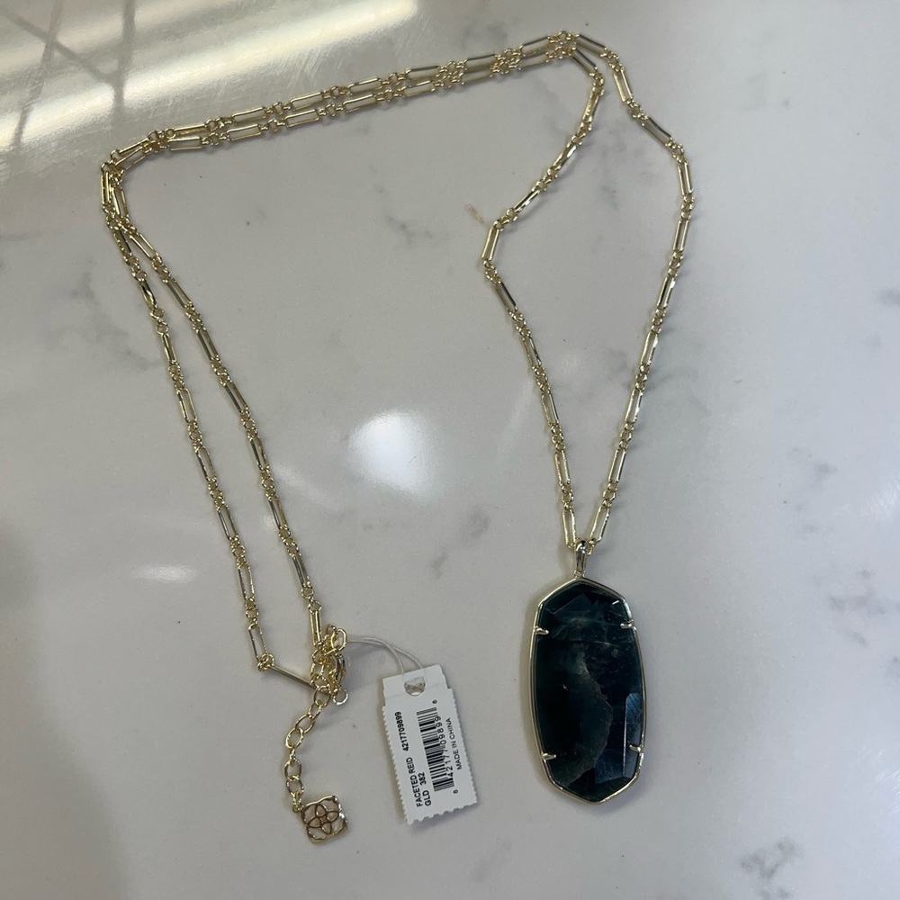 Kendra Scott. Faceted Reid long necklace.